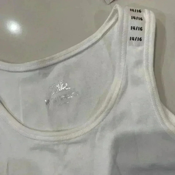 Justice Girls Active NWT GrayWhite Oversized Sweatshirt 18/20 NWT Tank 14/16 Set - Picture 7 of 8